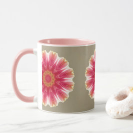 Blommig i rosa mugg