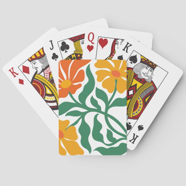 Blommig illustration casinokort (Baksidan)
