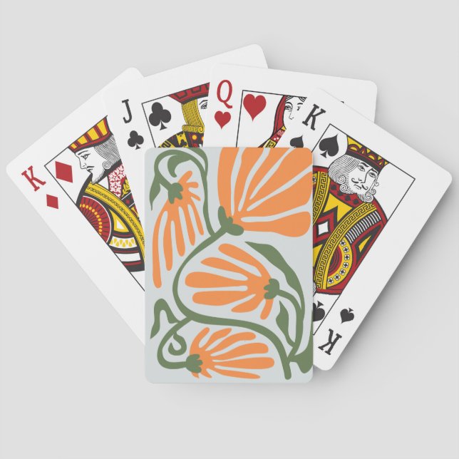 Blommig illustration casinokort (Baksidan)