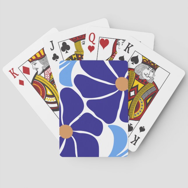 Blommig illustration casinokort (Baksidan)