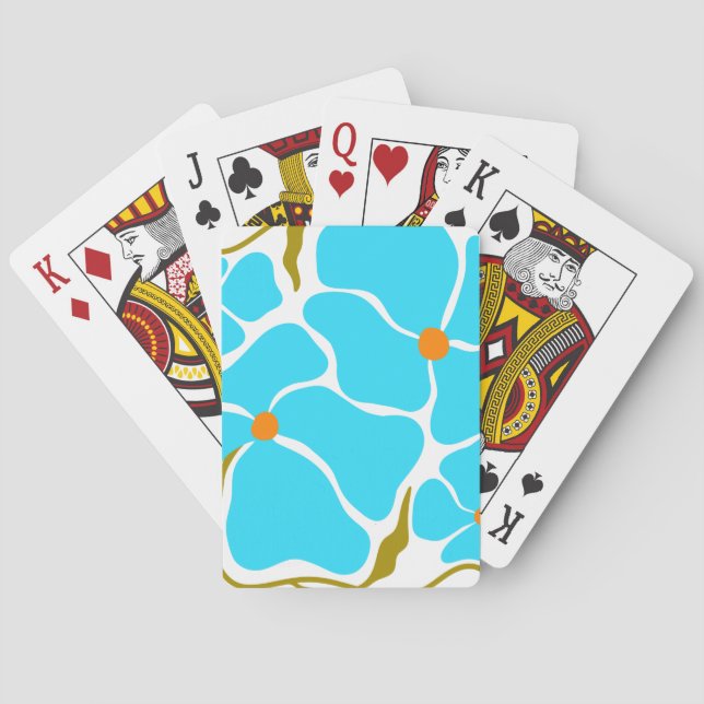 Blommig illustration casinokort (Baksidan)