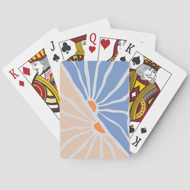 Blommig illustration casinokort (Baksidan)
