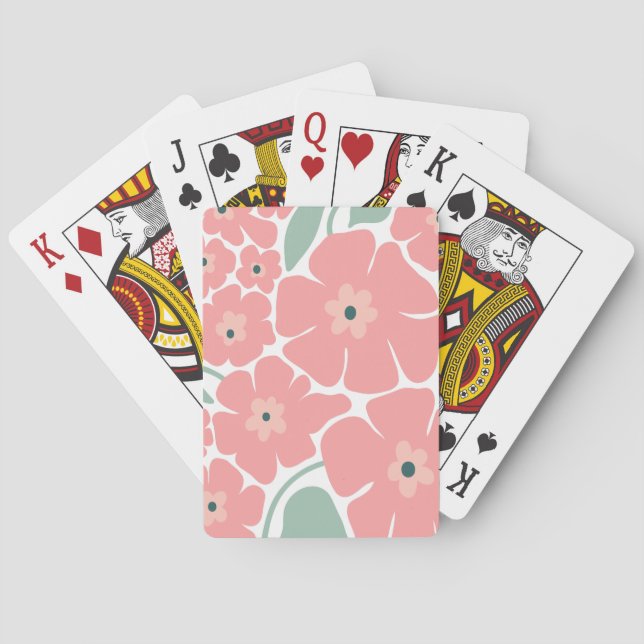 Blommig illustration casinokort (Baksidan)