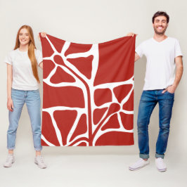 Blommig illustration fleecefilt
