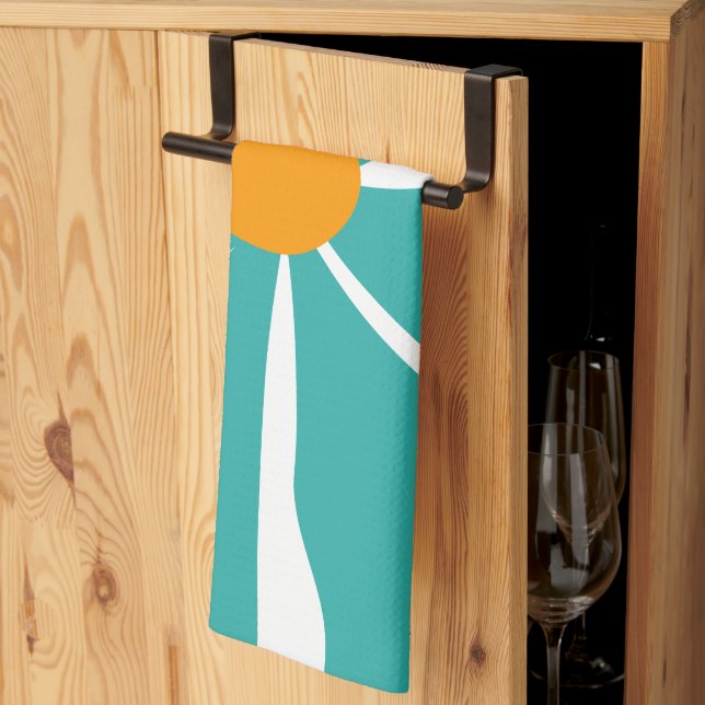 Blommig illustration kökshandduk (Thirds Fold)