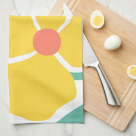 Blommig illustration kökshandduk