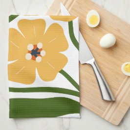 Blommig illustration kökshandduk