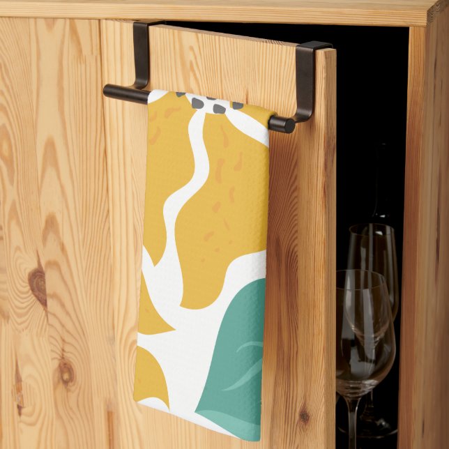 Blommig illustration kökshandduk (Thirds Fold)