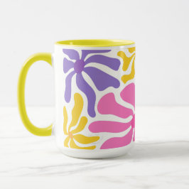 Blommig illustration mugg