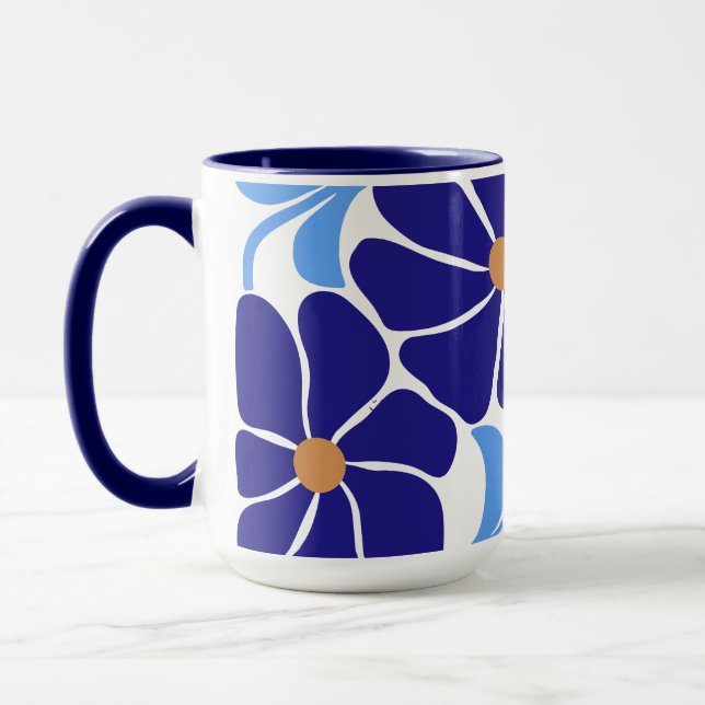 Blommig illustration mugg (Vänster)