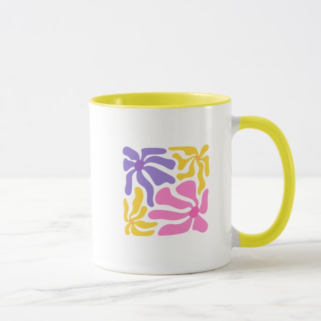 Blommig illustration mugg (Höger)