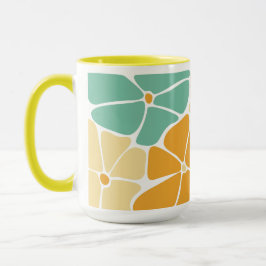 Blommig illustration mugg