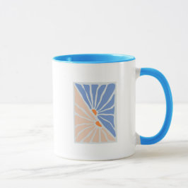 Blommig illustration mugg
