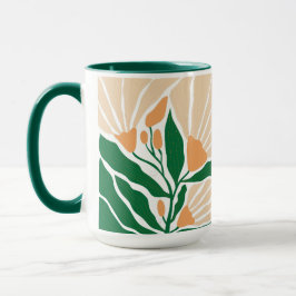 Blommig illustration mugg