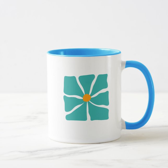 Blommig illustration mugg (Höger)