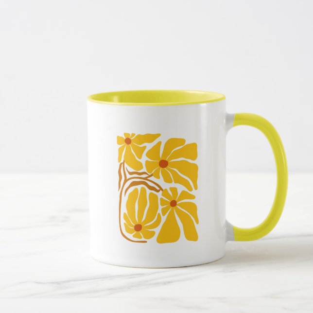 Blommig illustration mugg (Höger)