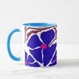 Blommig illustration mugg