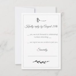 Blommig Illustrations Svarskort