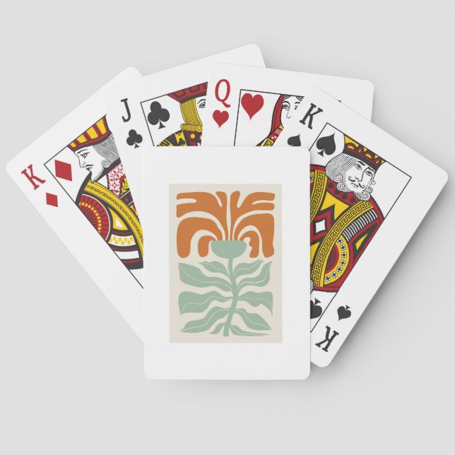 Blommig illustrationskonst casinokort (Baksidan)