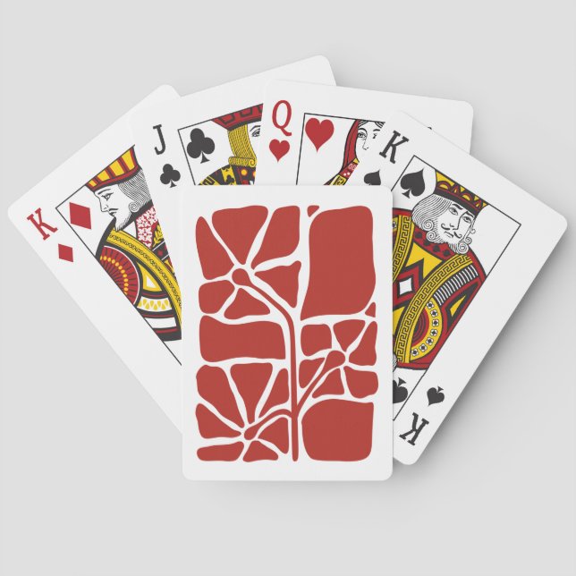 Blommig illustrationskonst casinokort (Baksidan)