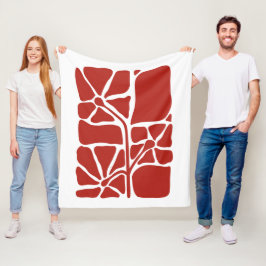 Blommig illustrationskonst fleecefilt