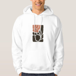 Blommig illustrationskonst hoodie
