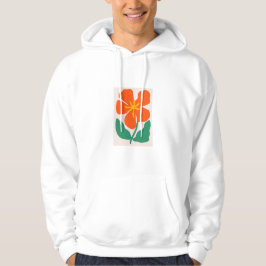 Blommig illustrationskonst hoodie