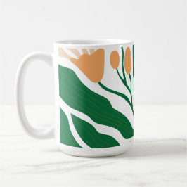 Blommig illustrationskonst kaffemugg