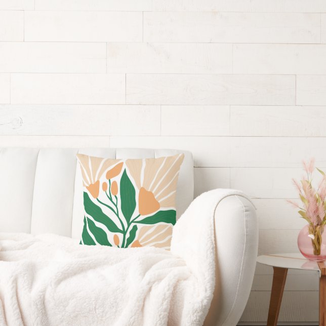 Blommig illustrationskonst kudde (Soffa)