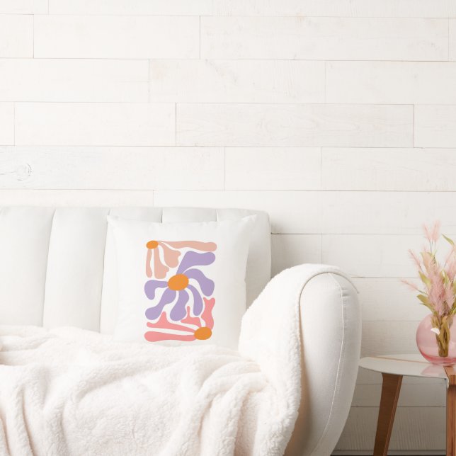 Blommig illustrationskonst kudde (Soffa)