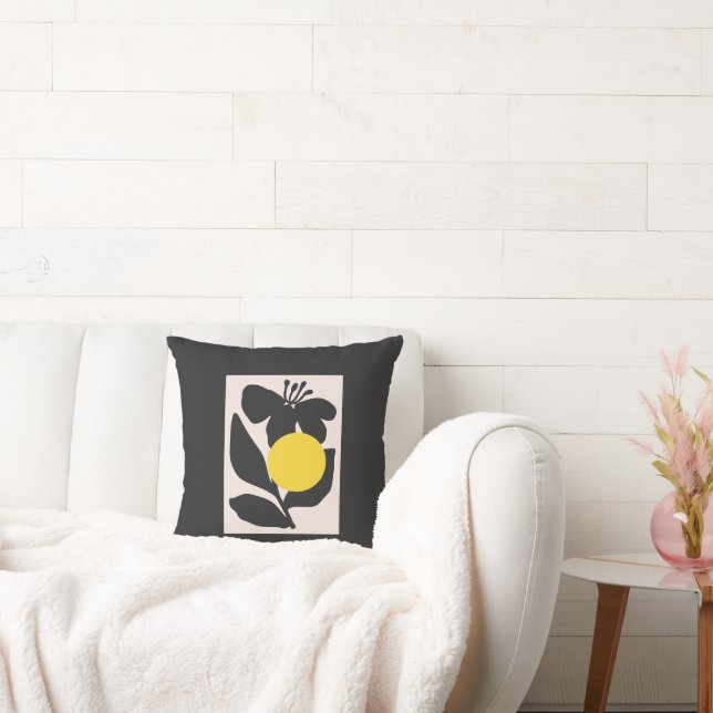 Blommig illustrationskonst kudde (Soffa)