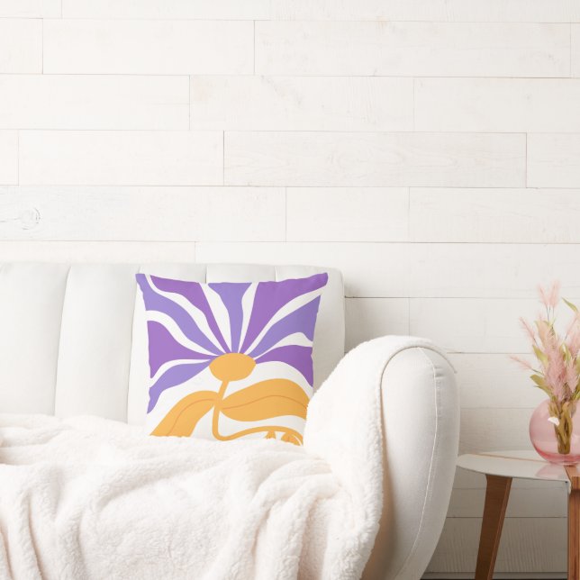 Blommig illustrationskonst kudde (Soffa)
