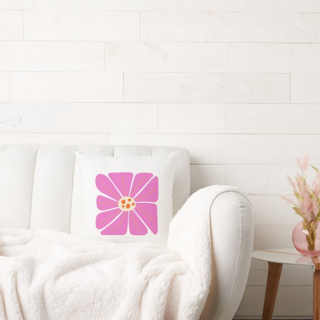 Blommig illustrationskonst kudde (Soffa)