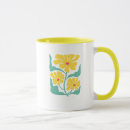 Blommig illustrationskonst mugg