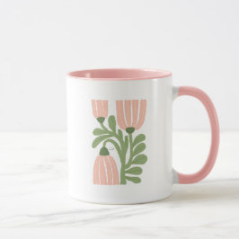 Blommig illustrationskonst mugg
