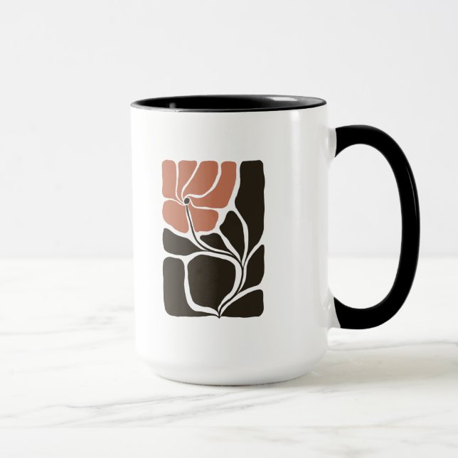 Blommig illustrationskonst mugg (Höger)