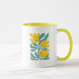 Blommig Illustrationskonst Mugg