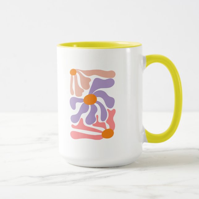Blommig illustrationskonst mugg (Höger)