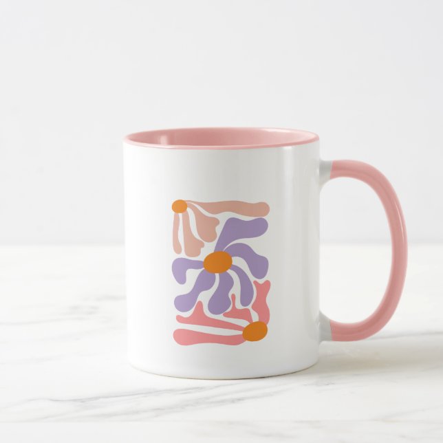 Blommig illustrationskonst mugg (Höger)