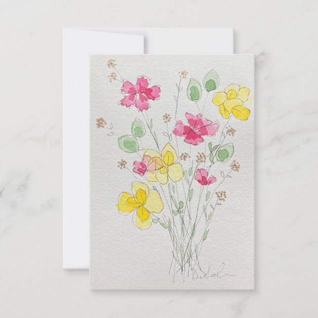 blommig inbjudan (Framsida)
