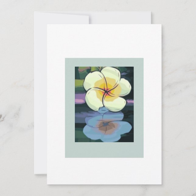 Blommig inbjudan. Alla tillfällen. Inbjudningar (Baksida)