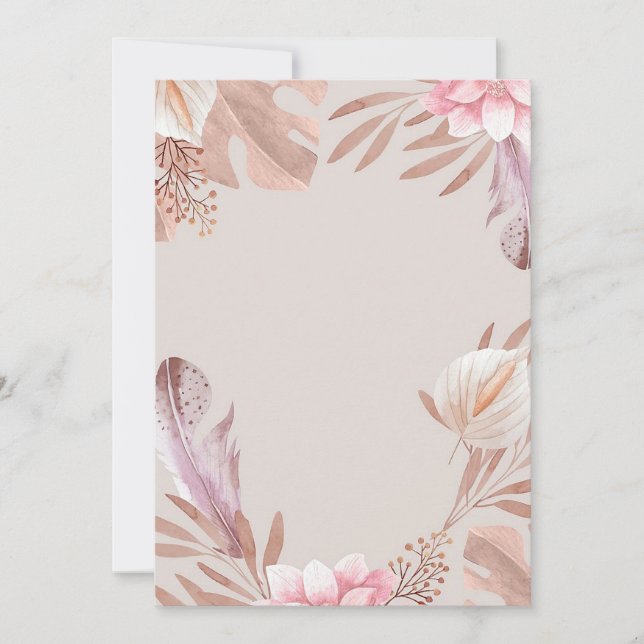 Blommig Inbjudningar (Framsida)