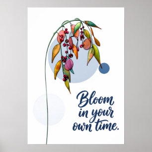 Blommig inspiration med bär poster