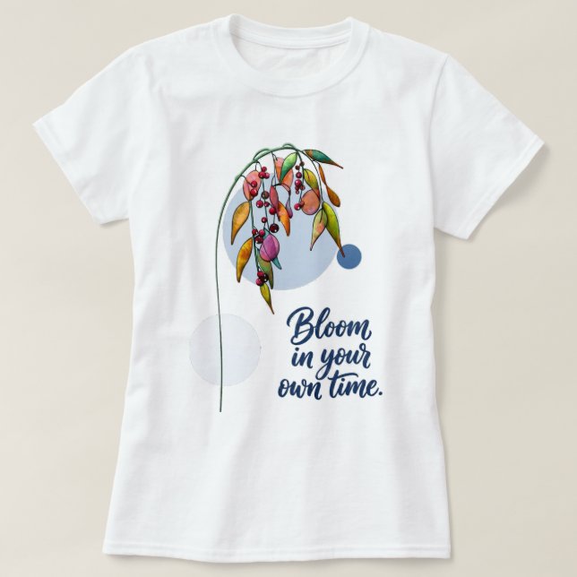 Blommig inspiration med bär t shirt (Design framsida)