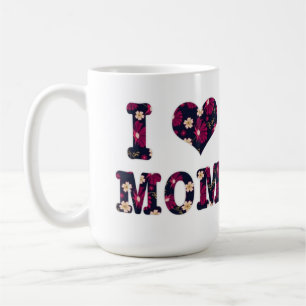Blommig Jag älskar mamma Kaffemugg