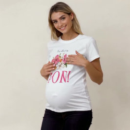 Blommig "Jag håller på att Spricka!" Baby Shower T Shirt