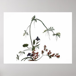 Blommig Japansk Blomsterkonst Poster