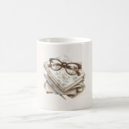 Blommig Journal Glasögon Kaffemugg