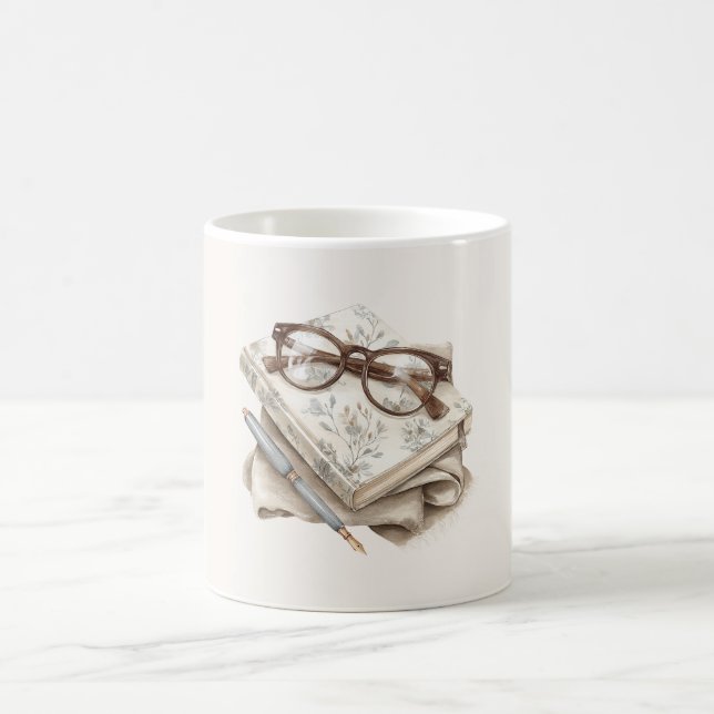 Blommig Journal Glasögon Kaffemugg (Center)