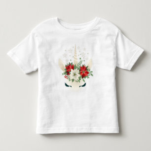 Blommig julenhetshörning t shirt